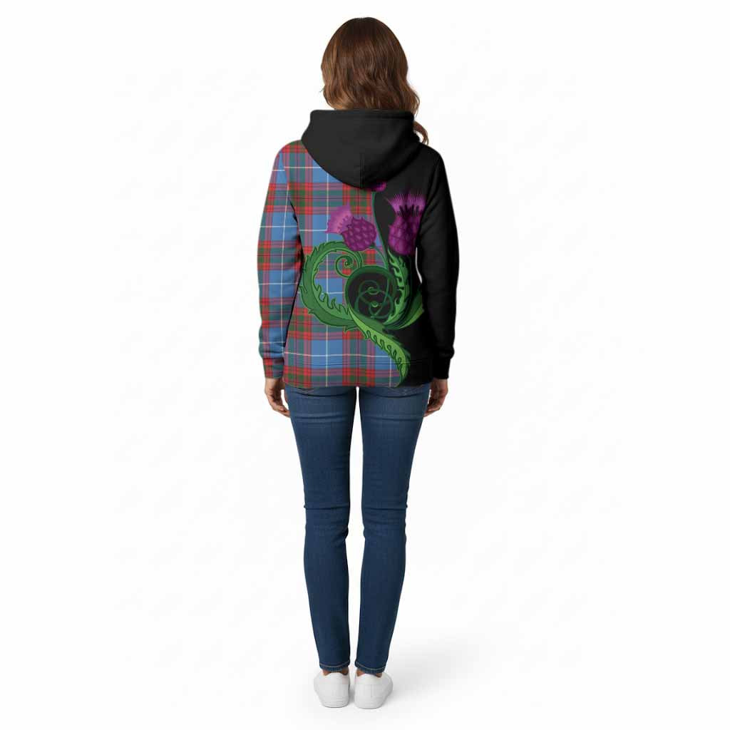 Newton Tartan Cotton Hoodie Traditional Scottish Thistle