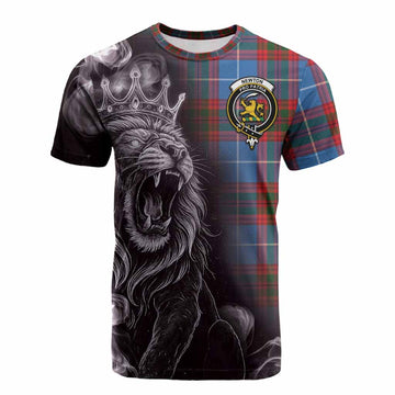 Newton Tartan Cotton T-shirt Roaring Lion Heritage