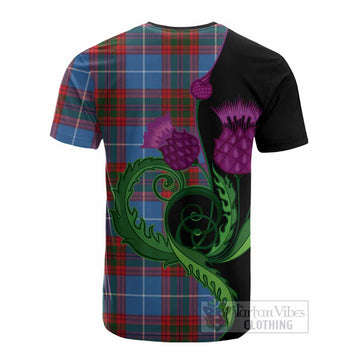 Newton Tartan Cotton T-shirt Traditional Scottish Thistle