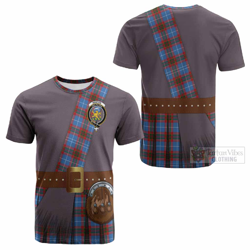 Newton Tartan Crest Cotton T-shirt Kilt Costume Style