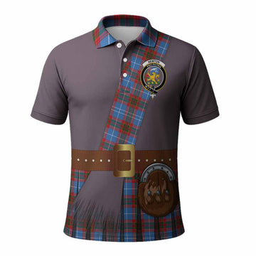 Newton Tartan Crest Polo Shirt Kilt Costume Style