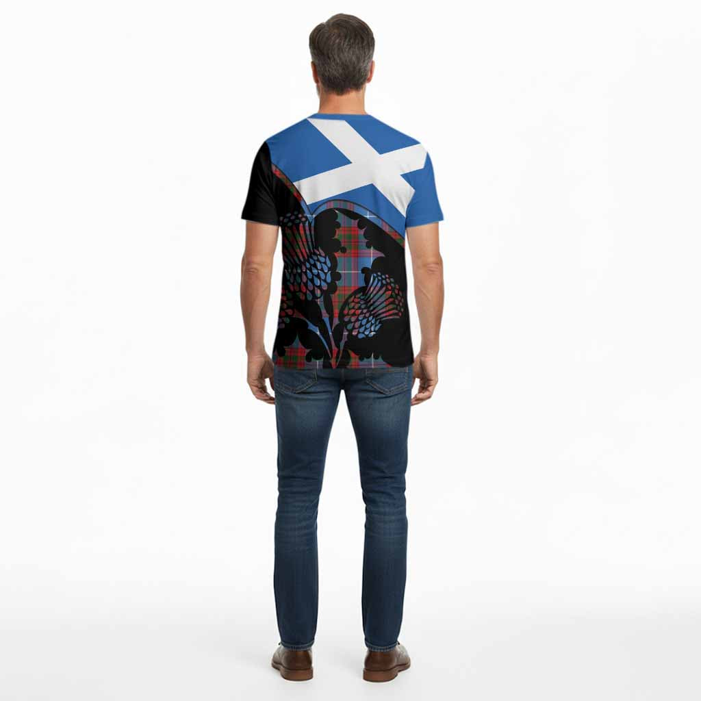 Newton Tartan Family Crest Cotton T-shirt Scotland Thistle Floral Flag Style