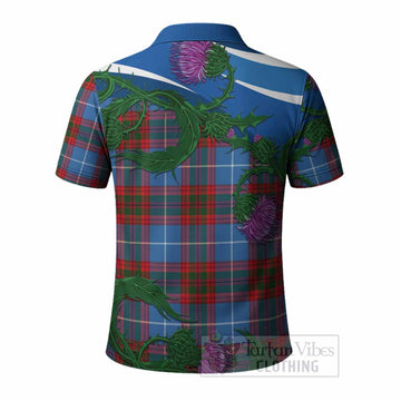 Newton Tartan Family Crest Polo Shirt Thistle in Minimalism