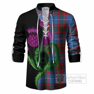 Newton Tartan Ghillie Shirt Traditional Scottish Thistle
