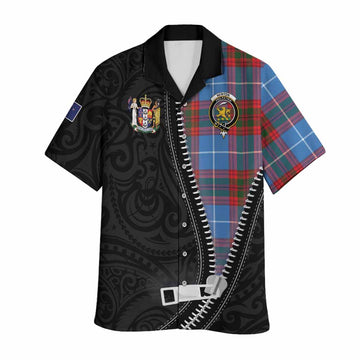 Newton Tartan Hawaiian Shirt New Zealand Pattern Unique Zipper Stylized