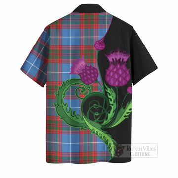 Newton Tartan Hawaiian Shirt Traditional Scottish Thistle