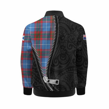 Newton Tartan Kid Bomber Jacket New Zealand Pattern Unique Zipper Stylized