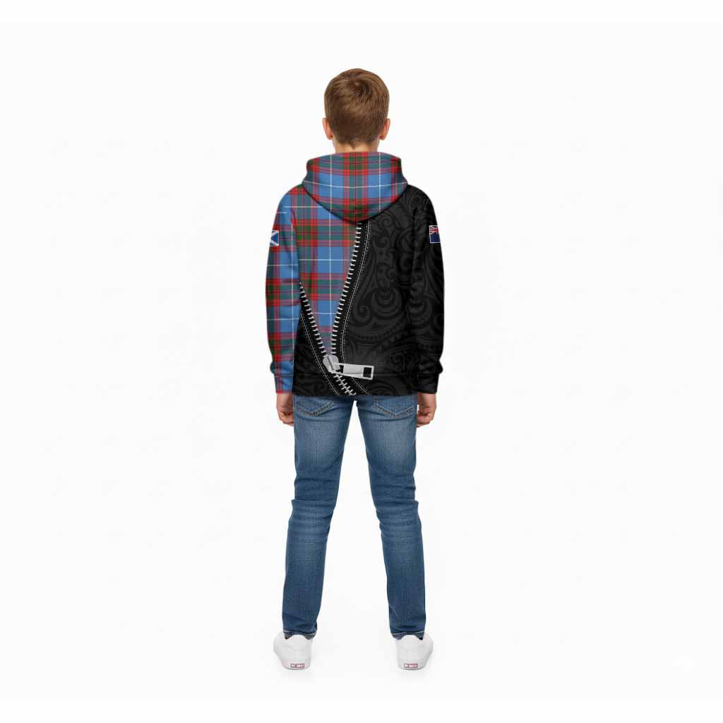 Newton Tartan Kid Hoodie New Zealand Pattern Unique Zipper Stylized