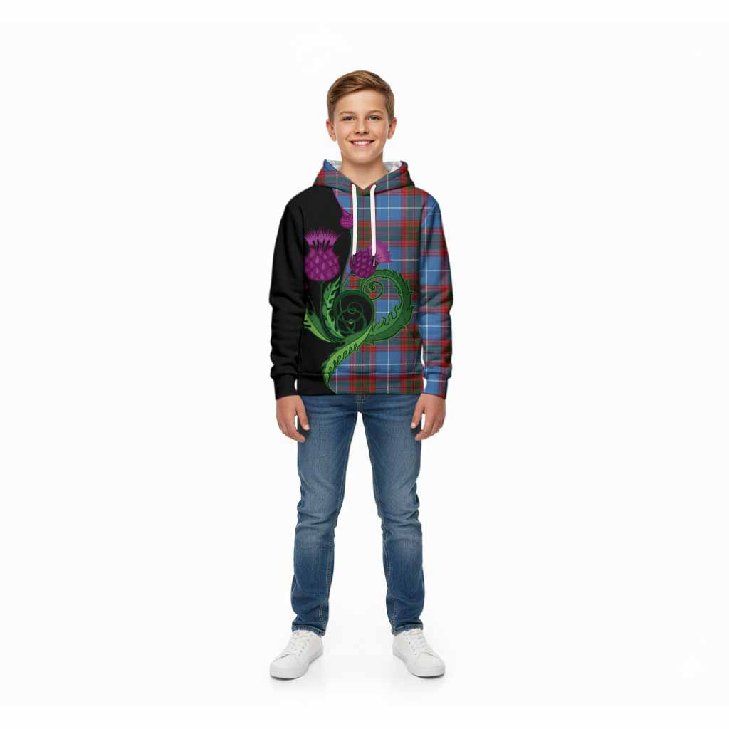 Newton Tartan Kid Hoodie Traditional Scottish Thistle