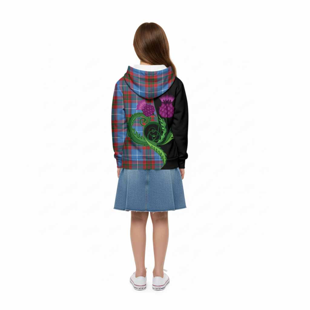 Newton Tartan Kid Hoodie Traditional Scottish Thistle