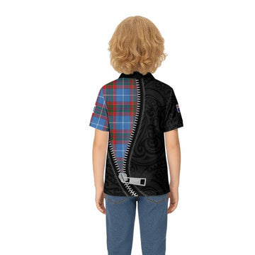 Newton Tartan Kid Polo Shirt New Zealand Pattern Unique Zipper Stylized