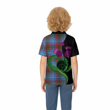 Newton Tartan Kid Polo Shirt Traditional Scottish Thistle