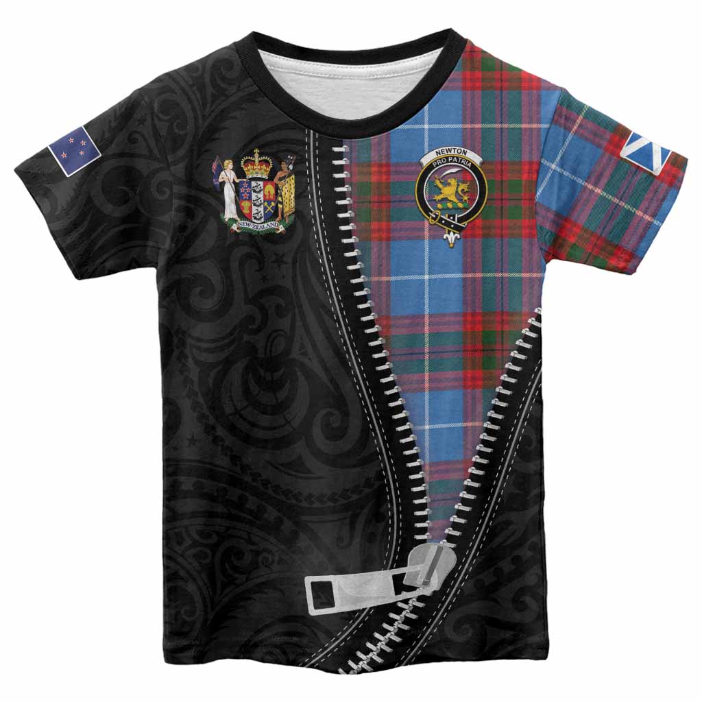 Newton Tartan Kid T-shirt New Zealand Pattern Unique Zipper Stylized