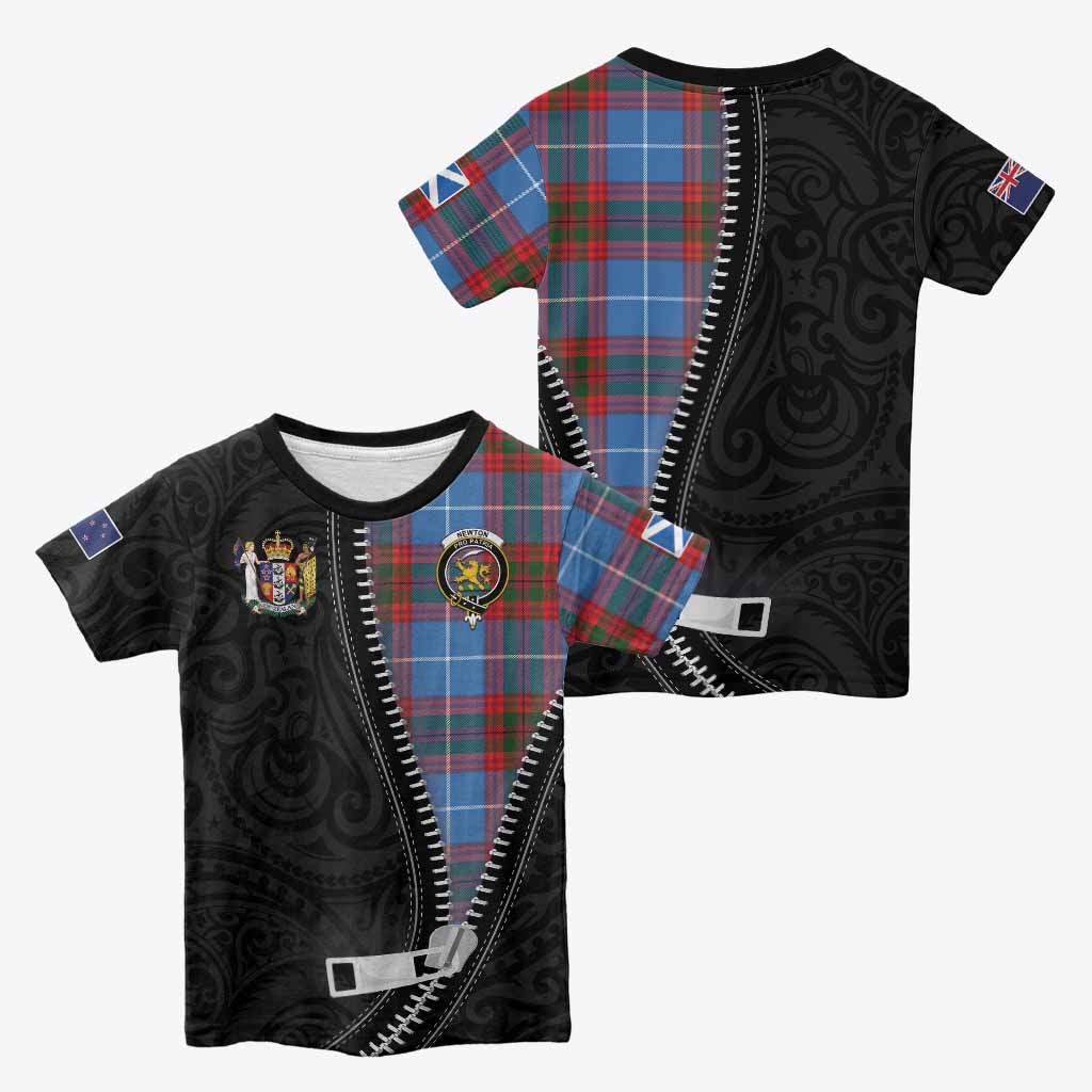 Newton Tartan Kid T-shirt New Zealand Pattern Unique Zipper Stylized