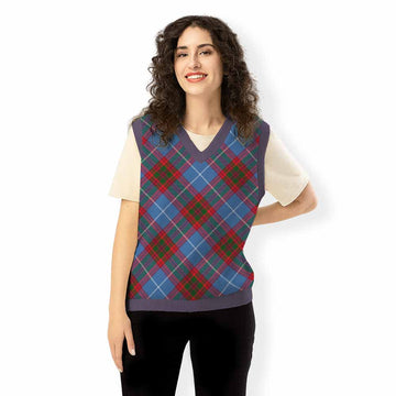 Newton Tartan  Knitted V-Neck Vest Cross Style
