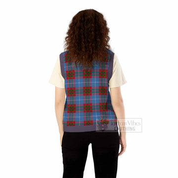 Newton Tartan Knitted V-Neck Vest with Family Crest