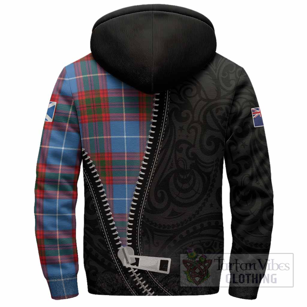 Newton Tartan Sherpa Hoodie New Zealand Pattern Unique Zipper Stylized