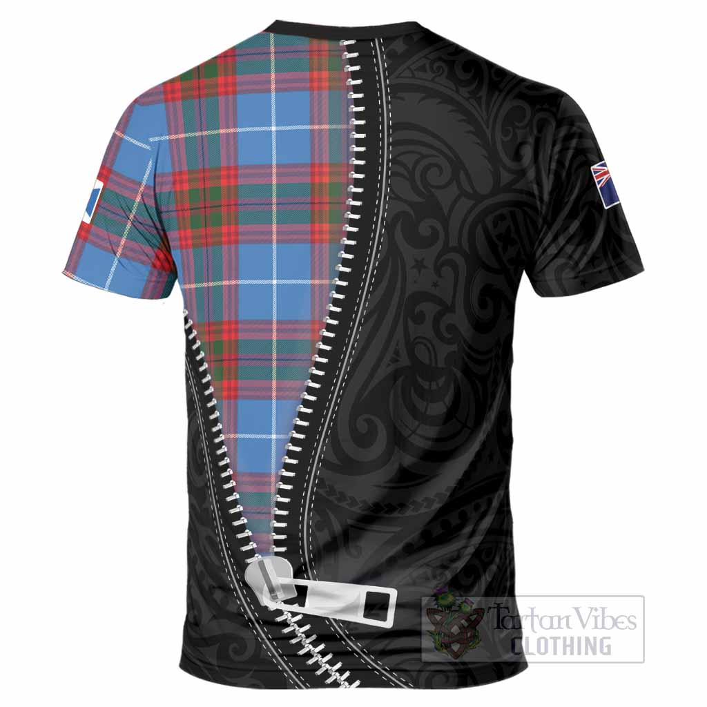 Newton Tartan T-Shirt New Zealand Pattern Unique Zipper Stylized