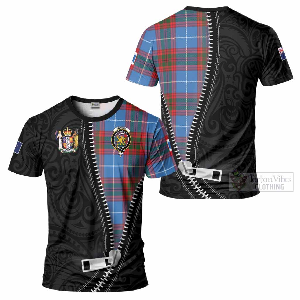 Newton Tartan T-Shirt New Zealand Pattern Unique Zipper Stylized