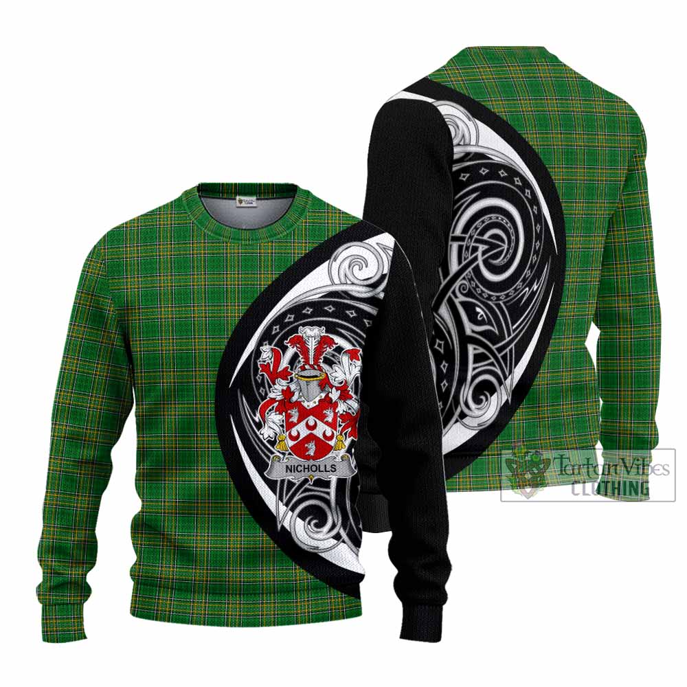 Tartan Vibes Clothing Nicholls Irish Clan Knitted Sweater Celtic Circle Style