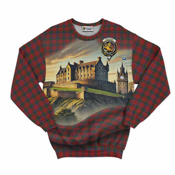 Nicolson Tartan Family Crest Sweatshirt with Scottish Ancient Castle Style