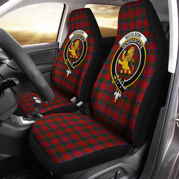 Nicolson Tartan Car Seat Cover with Family Crest One Size - Tartanvibesclothing