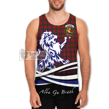 Nicolson Tartan Men's Tank Top with Alba Gu Brath Regal Lion Emblem Men - Tartanvibesclothing Shop