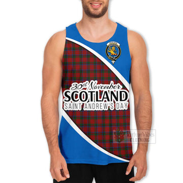 Tartan Vibes Clothing Nicolson Family Crest Tartan Men's Tank Top Celebrate Saint Andrew's Day in Style
