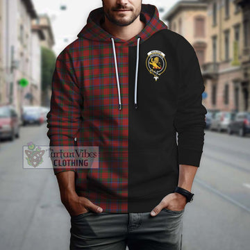 Nicolson Tartan Hoodie with Family Crest and Half Of Me Style Zip Hoodie - Tartanvibesclothing Shop
