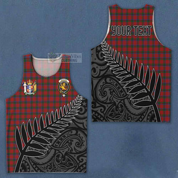 Tartan Vibes Clothing Nicolson Crest Tartan Men's Tank Top with New Zealand Silver Fern Half Style