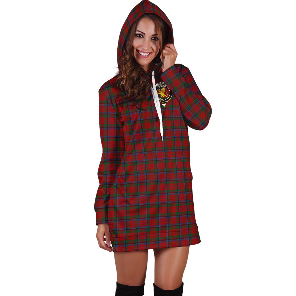 Nicolson Tartan Hoodie Dress with Family Crest - Tartan Vibes Clothing