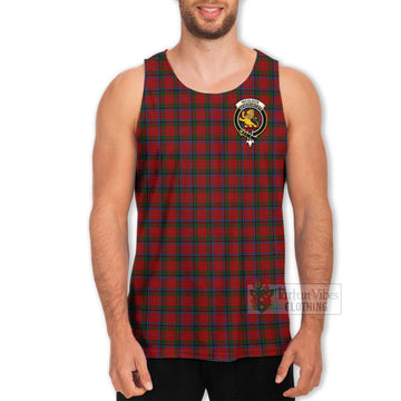 Tartan Vibes Clothing Nicolson Tartan Men's Tank Top with Family Crest Celtic Skull Style