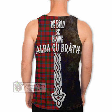 Tartan Vibes Clothing Nicolson Tartan Family Crest Men's Tank Top Alba Gu Brath Be Brave Lion Ancient Style