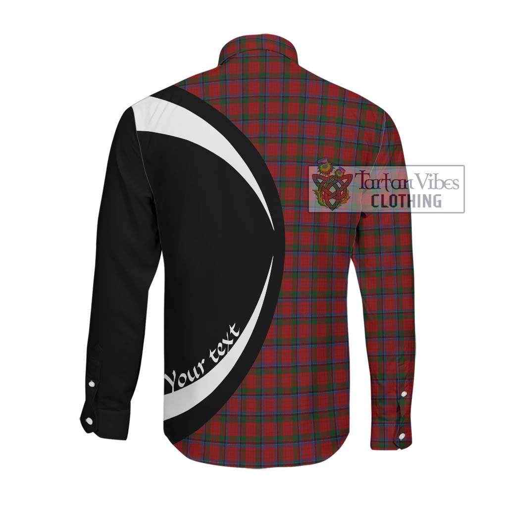 Nicolson Tartan Long Sleeve Button Up with Family Crest Circle Style Men's Shirt - Tartan Vibes Clothing