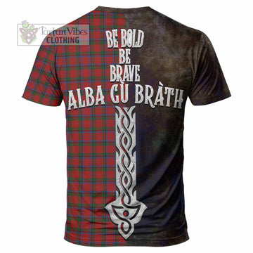 Tartan Vibes Clothing Nicolson Tartan Family Crest T-Shirt Alba Gu Brath Be Brave Lion Ancient Style