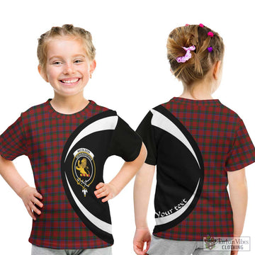 Nicolson Tartan Kid T-Shirt with Family Crest Circle Style - Tartan Vibes Clothing
