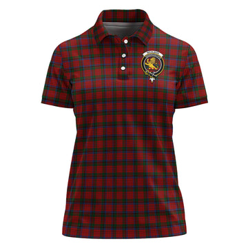 Nicolson Tartan Polo Shirt with Family Crest For Women
