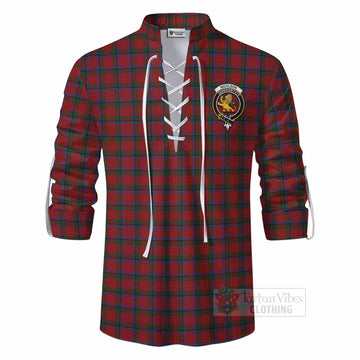Tartan Vibes Clothing Nicolson Tartan Ghillie Kilt Shirt with Family Crest DNA In Me Style