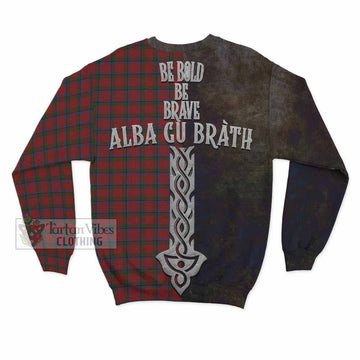 Nicolson Tartan Family Crest Sweatshirt Alba Gu Brath Be Brave Lion Ancient Style