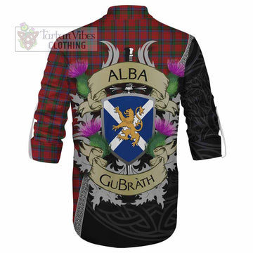 Tartan Vibes Clothing Nicolson Tartan Family Crest Ghillie Kilt Shirt Lion Rampant Royal Thistle Shield Celtic Inspired