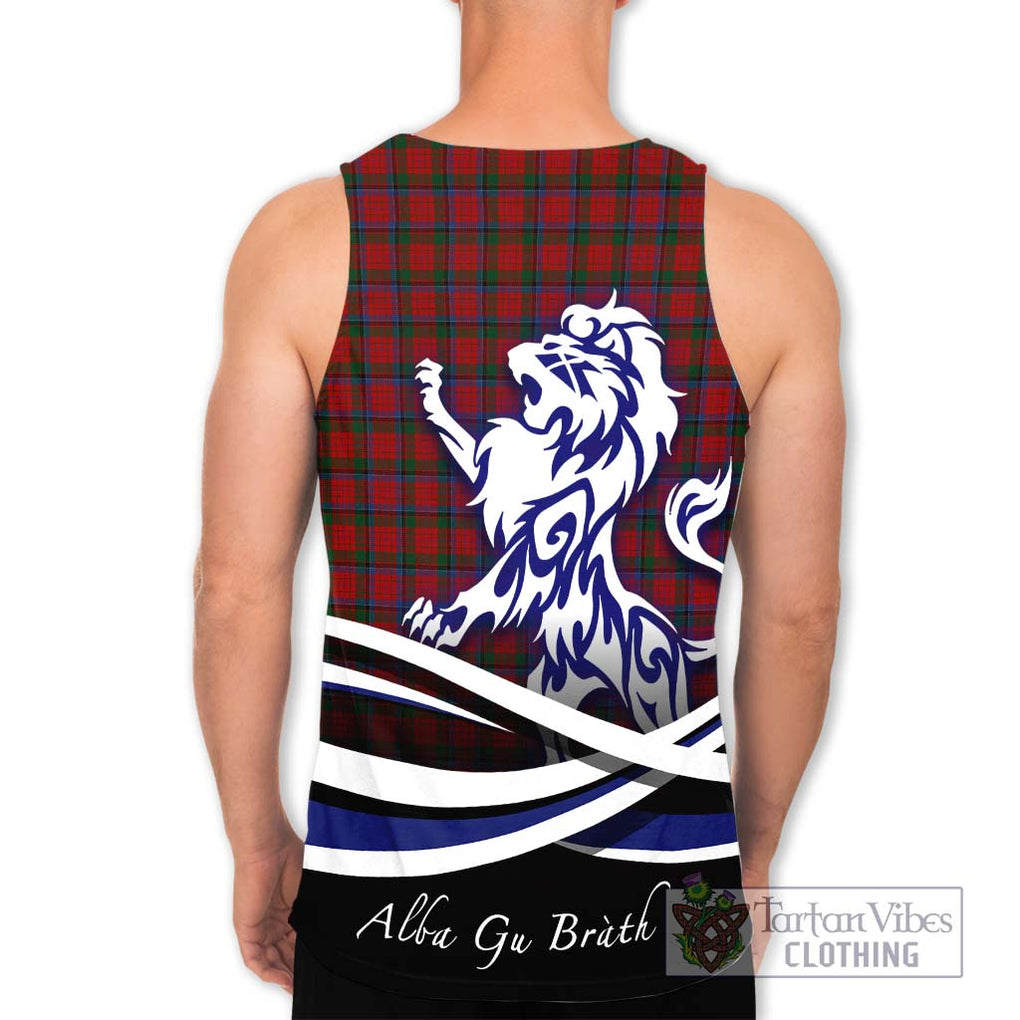 Nicolson Tartan Men's Tank Top with Alba Gu Brath Regal Lion Emblem - Tartanvibesclothing Shop