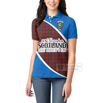 Tartan Vibes Clothing Nicolson Family Crest Tartan Women's Polo Shirt Celebrate Saint Andrew's Day in Style