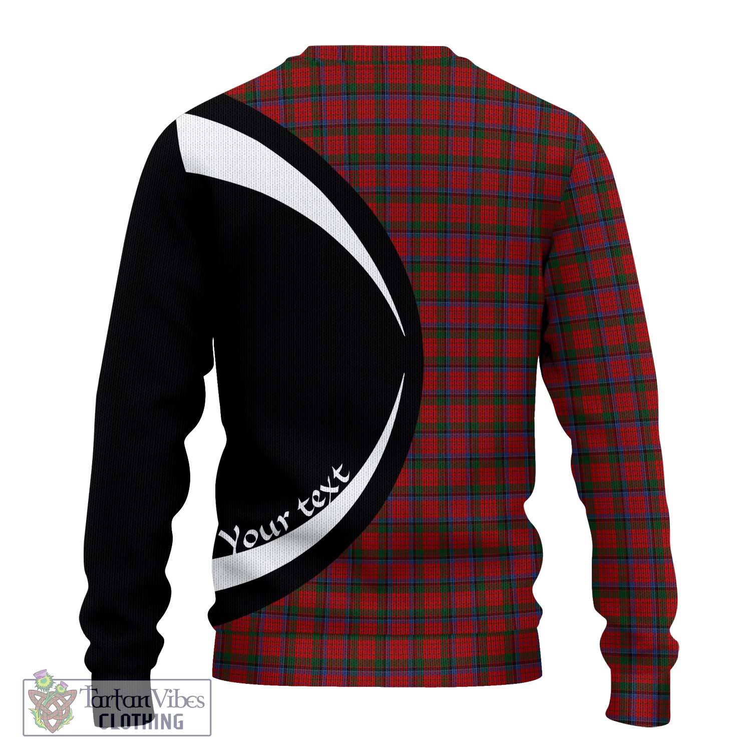 Nicolson Tartan Knitted Sweater with Family Crest Circle Style - Tartan Vibes Clothing