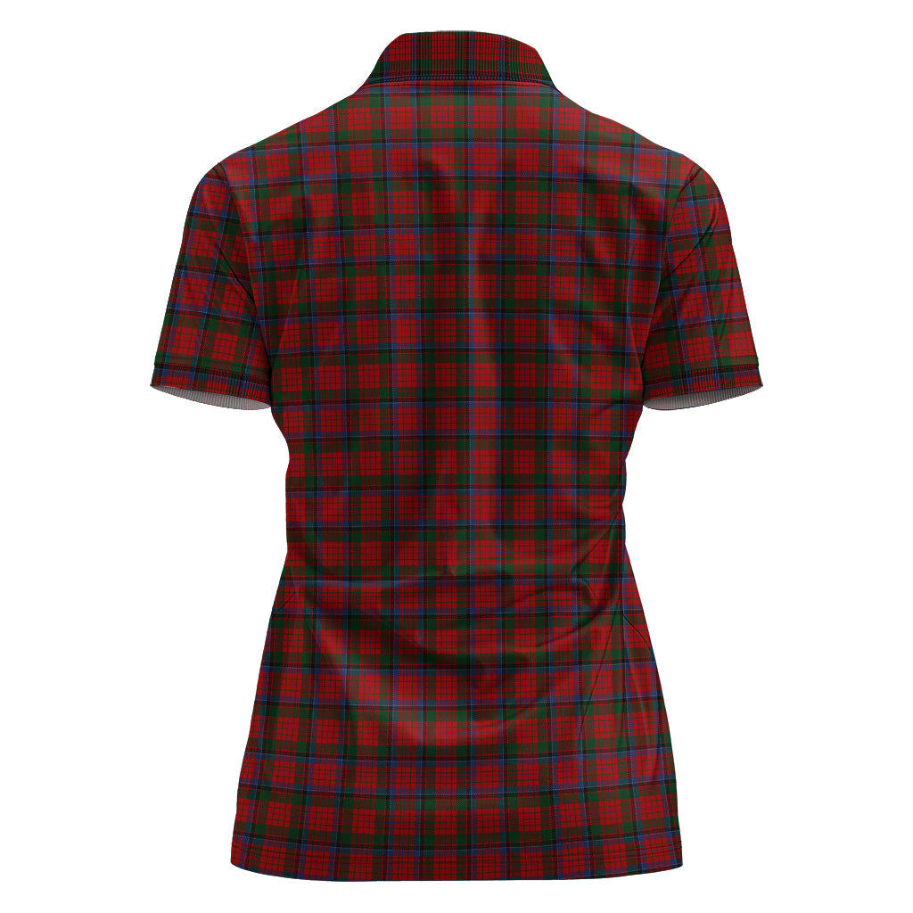 Nicolson Tartan Polo Shirt with Family Crest For Women - Tartan Vibes Clothing