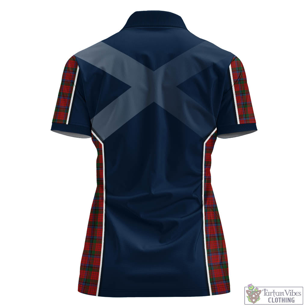 Nicolson Tartan Women's Polo Shirt with Family Crest and Lion Rampant Vibes Sport Style - Tartan Vibes Clothing