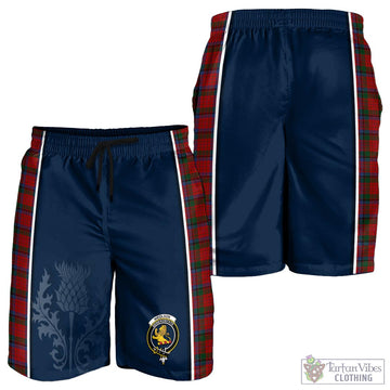 Nicolson Tartan Men's Shorts with Family Crest and Scottish Thistle Vibes Sport Style