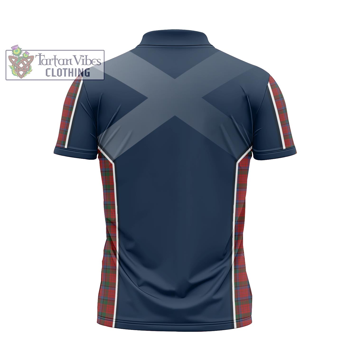 Tartan Vibes Clothing Nicolson Tartan Zipper Polo Shirt with Family Crest and Scottish Thistle Vibes Sport Style