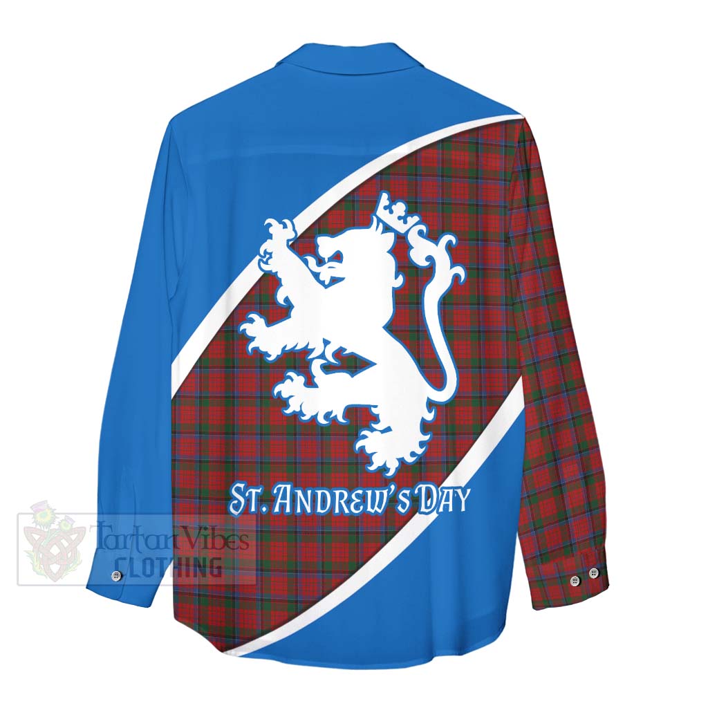 Tartan Vibes Clothing Nicolson Family Crest Tartan Women's Casual Shirt Celebrate Saint Andrew's Day in Style