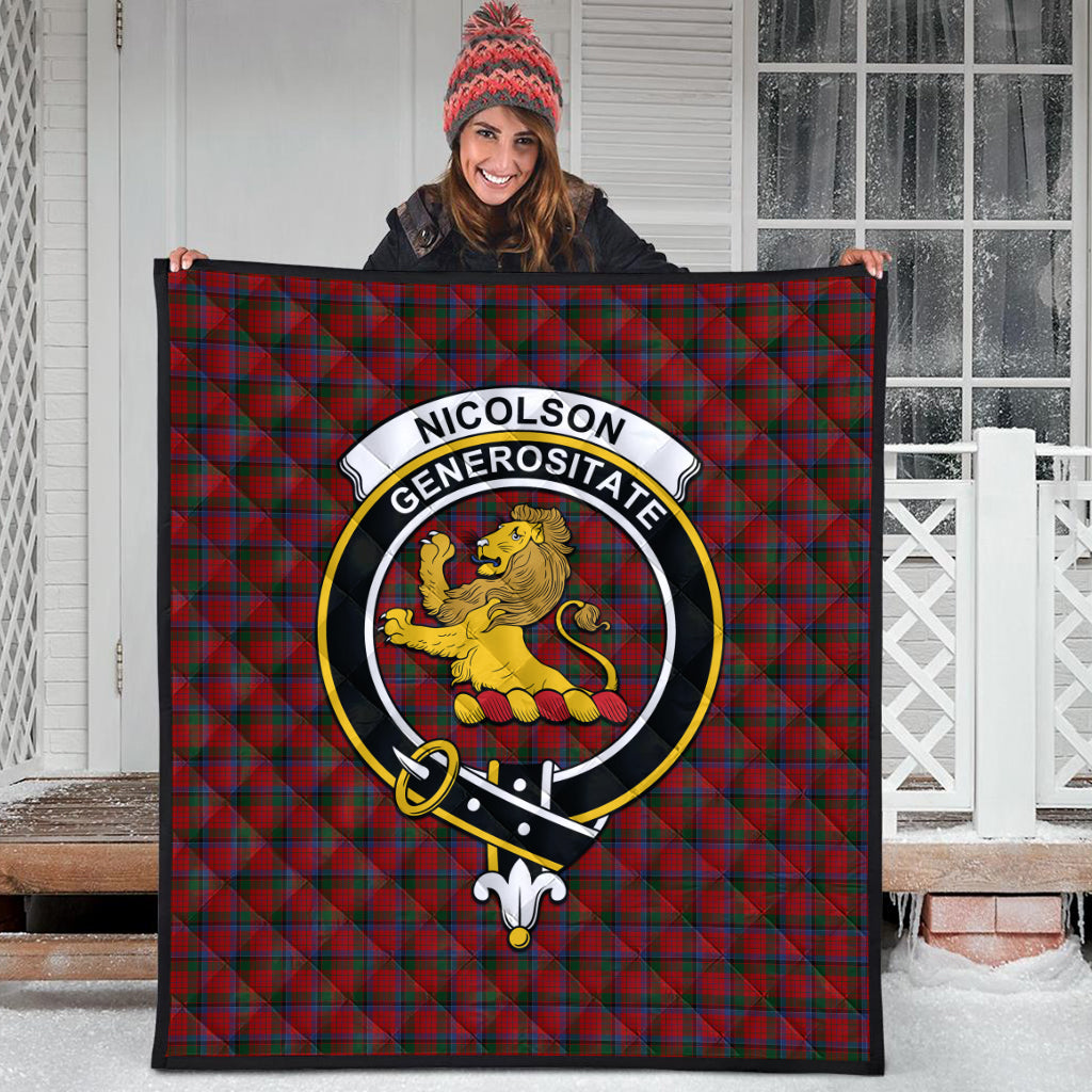 nicolson-tartan-quilt-with-family-crest