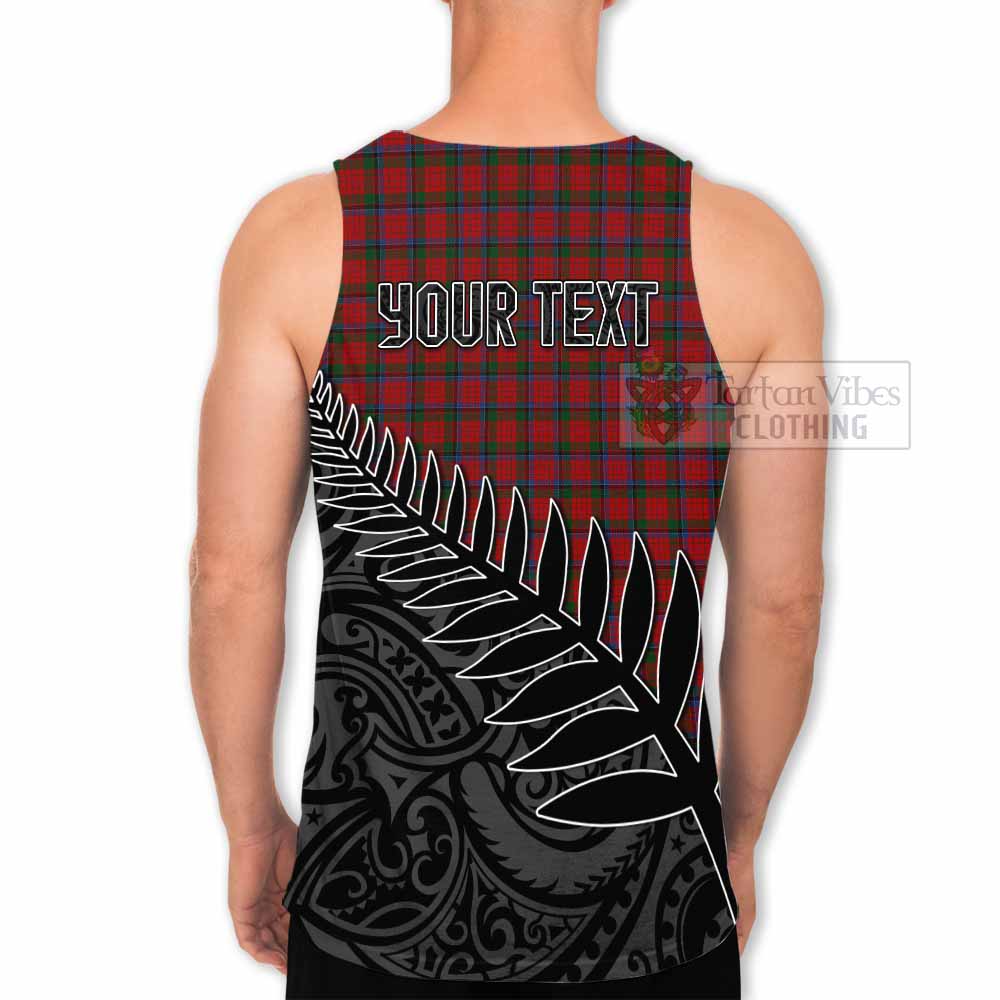Tartan Vibes Clothing Nicolson Crest Tartan Men's Tank Top with New Zealand Silver Fern Half Style